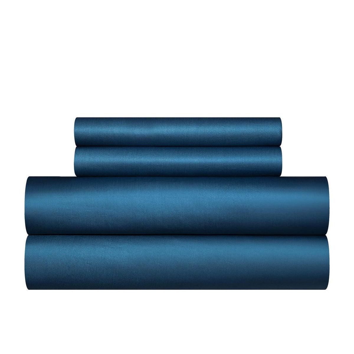 Mako Satin Bettwäsche Set 135x200 Petrol Blau 4tlg.