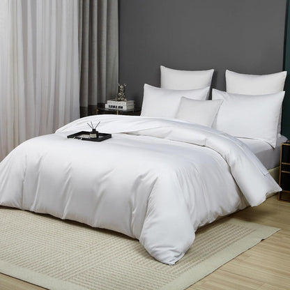 Mako Satin Bettwäsche Set 200x200 Weiß – 3-teilig & Kuschelig