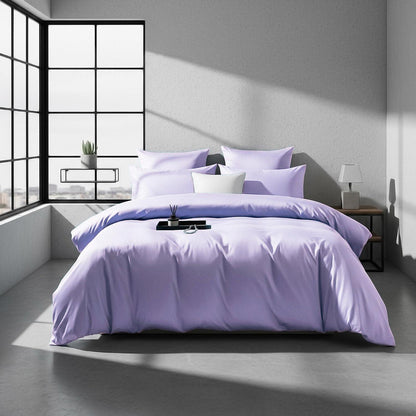 Mako Satin Bettwäsche Lila 200x220 cm 3-teilig