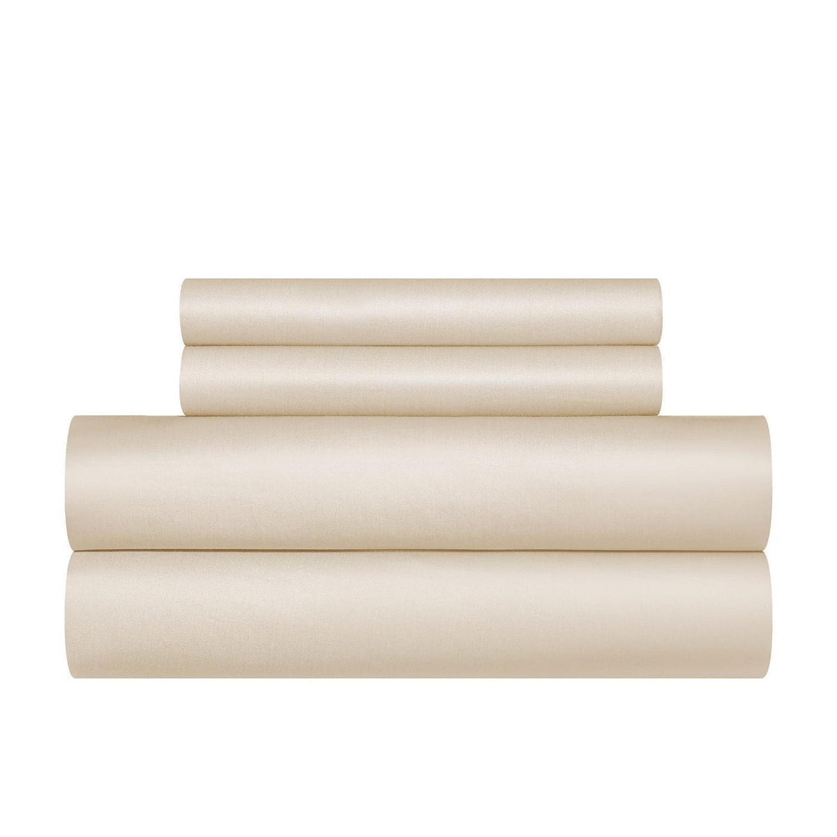 Baumwoll Bettwäsche Set 220x240 Taupe Mako Satin 3-teilig