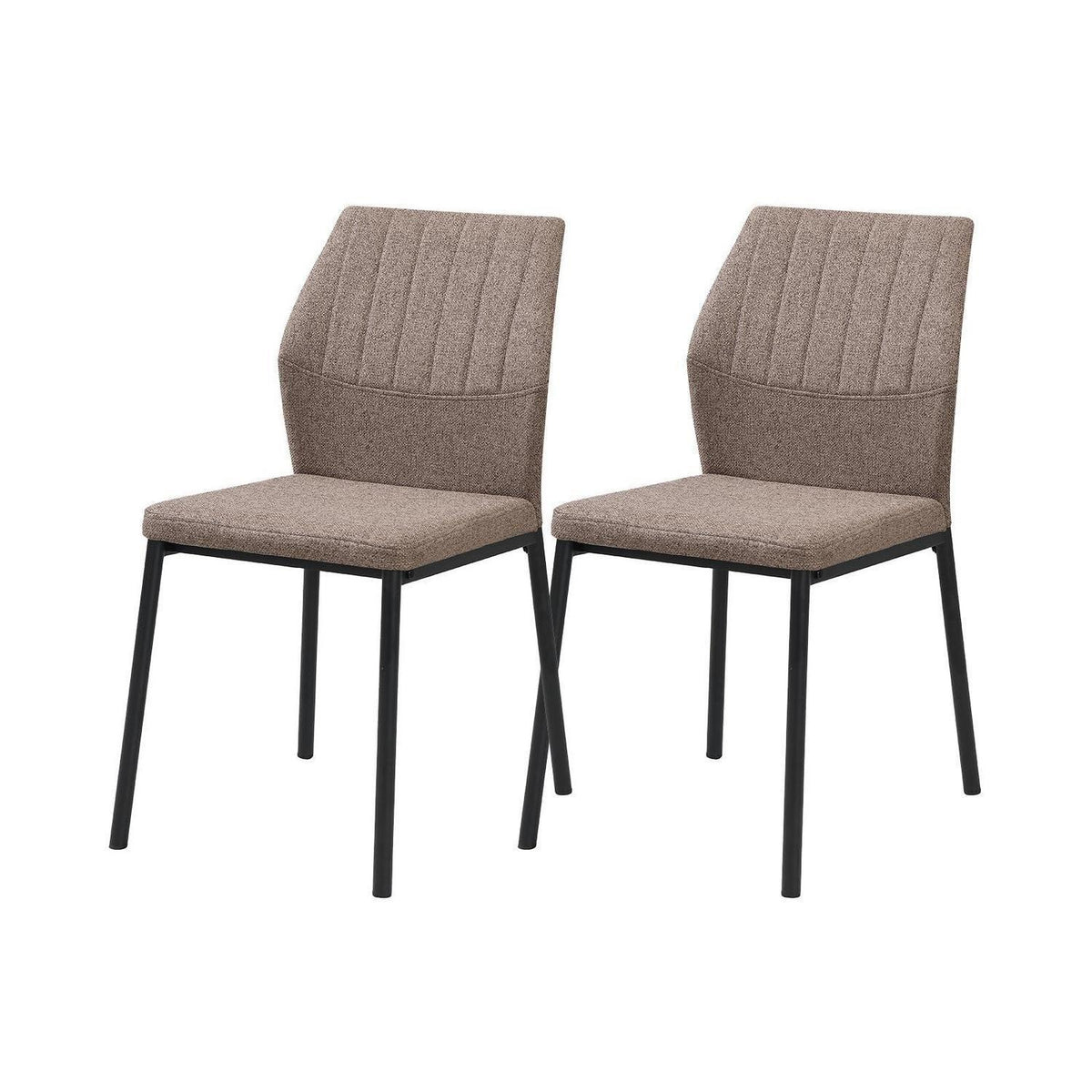 Esszimmerstühle 2er Set – Braun, Polsterstuhl für Küche & Wohnzimmer
