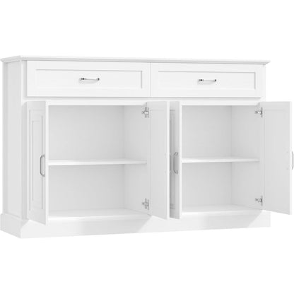 Küchenschrank 140cm mit Arbeitsplatte & Schubladen – Weiß