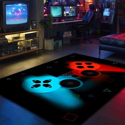 Gaming Teppich 3D Gamepad Design 160x230 cm – Rutschfest & Waschbar
