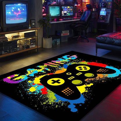 Gaming Teppich 3D Gamepad Design 120x160 cm – Rutschfest & Waschbar
