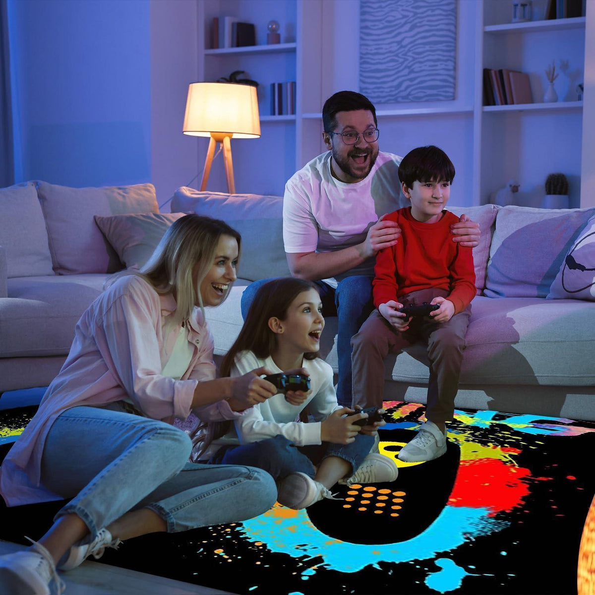 Gaming Teppich 3D Gamepad Design 140x200 cm – Rutschfest & Waschbar
