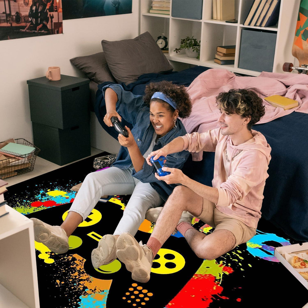 Gaming Teppich 3D Gamepad Design 140x200 cm – Rutschfest & Waschbar
