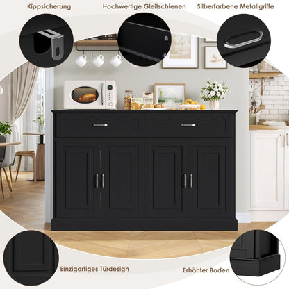 Küchenschrank 140cm mit Arbeitsplatte – Multifunktionales Sideboard