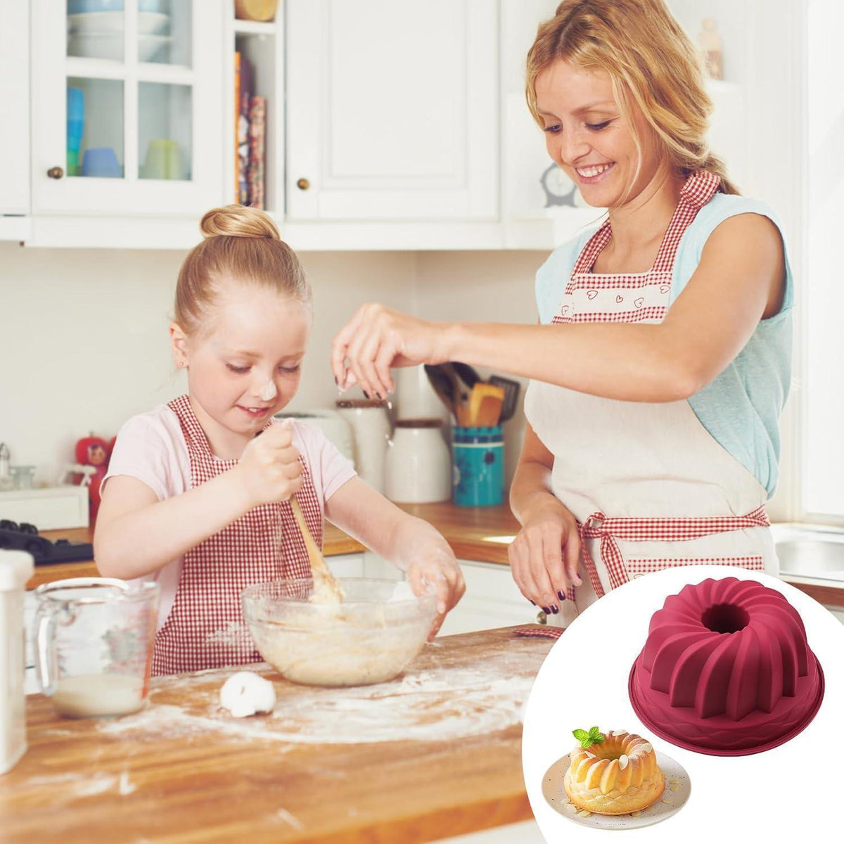 Silikon Gugelhupfform Ø24 cm – Für Kuchen, Brot & Desserts