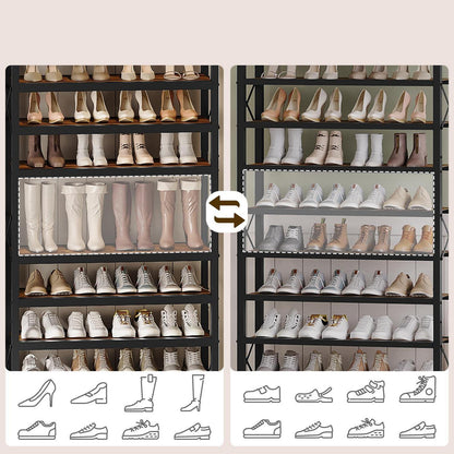 10-stufiges Schuhregal Vintagebraun & Schwarz – 30-40 Paar