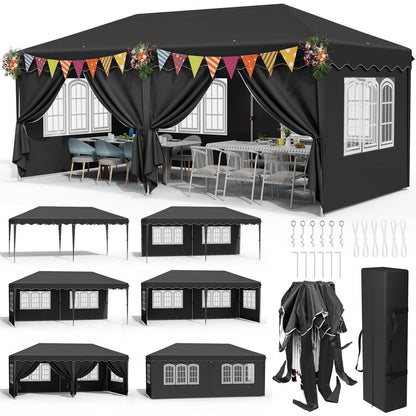3x6m Pavillon Wasserdicht mit Seitenteilen & UV-Schutz