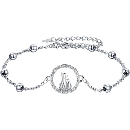 925 Sterling Silber Armband Damen Tier Motiv mit Geschenkbox