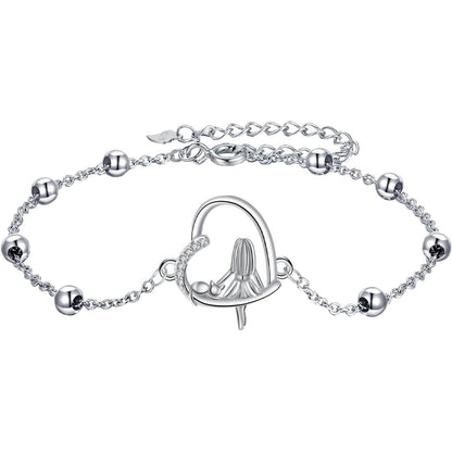 925 Sterling Silber Tier Armband mit Zirkonia, verstellbar