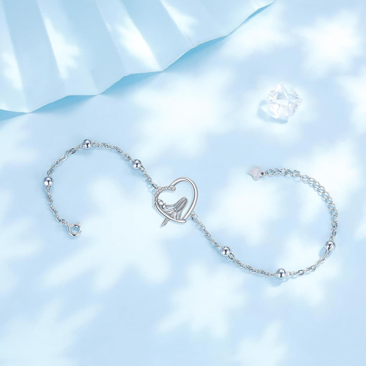 925 Sterling Silber Tier Armband mit Zirkonia, verstellbar