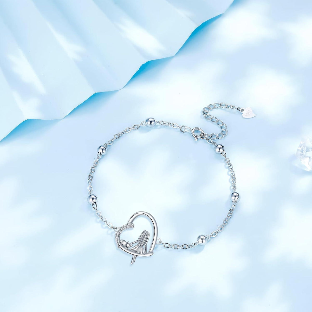 925 Sterling Silber Tier Armband mit Zirkonia, verstellbar