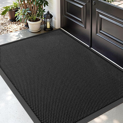 Fußmatte Schwarz 90x150 cm – Rutschfest & Schmutzfang