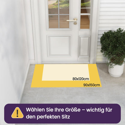 Fußmatte Schwarz 90x150 cm – Rutschfest & Schmutzfang