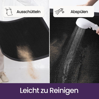 Fußmatte Schwarz 90x150 cm – Rutschfest & Schmutzfang