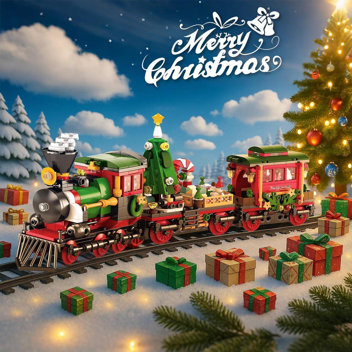 Eisenbahn Adventskalender 2026 – Bauset Zug Weihnachten