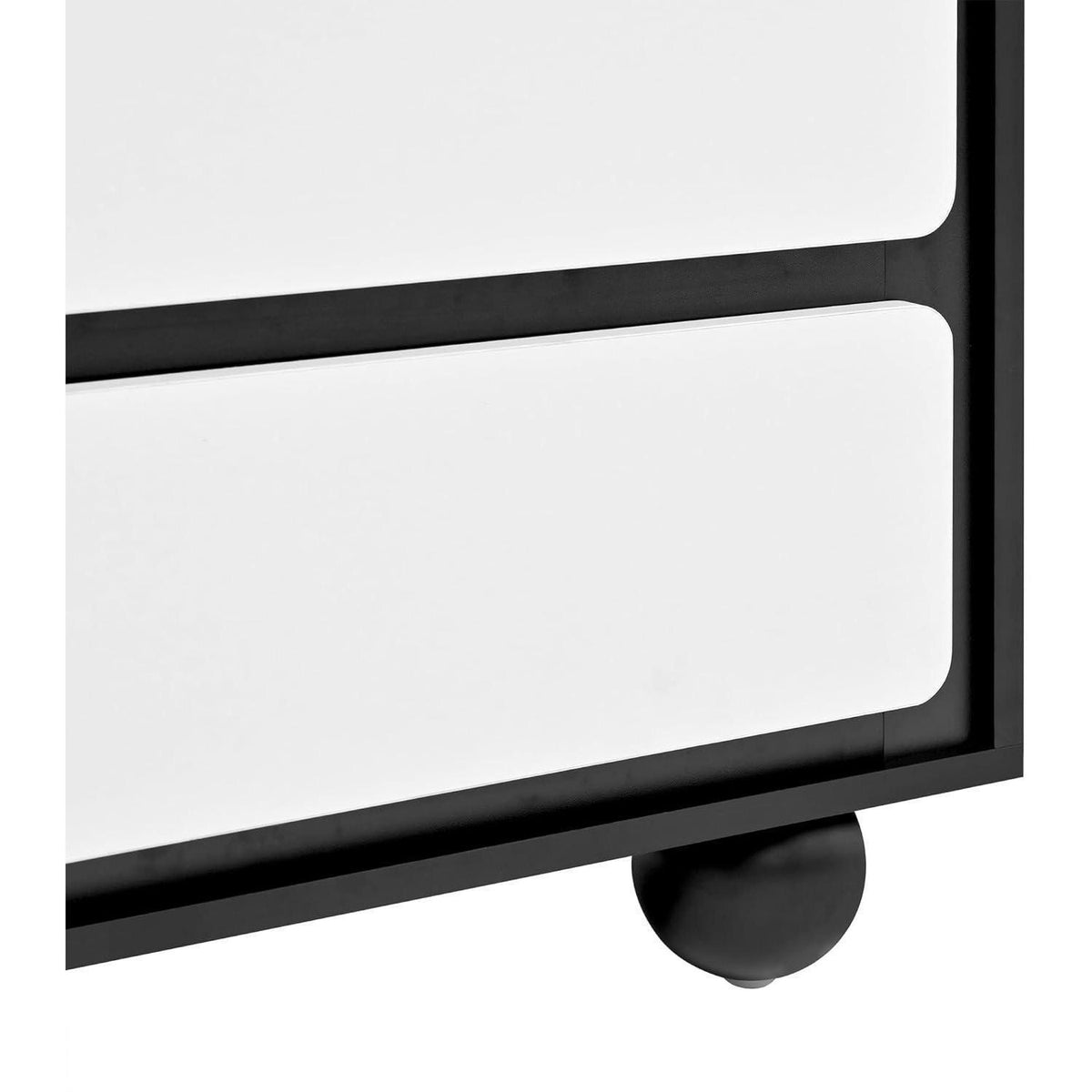 Modernes Sideboard mit 6 Schubladen Schwarz Weiß