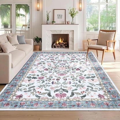 Waschbarer Teppich hellblau 160x230 cm – Rutschfest & Weich