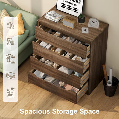 Weißgraue 4-Schubladen-Kommode – Schlafzimmer & Wohnzimmer