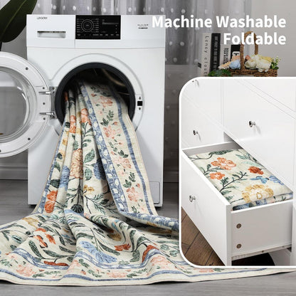 Waschbarer Teppich Grün 160x230 cm – Rutschfest & Weich