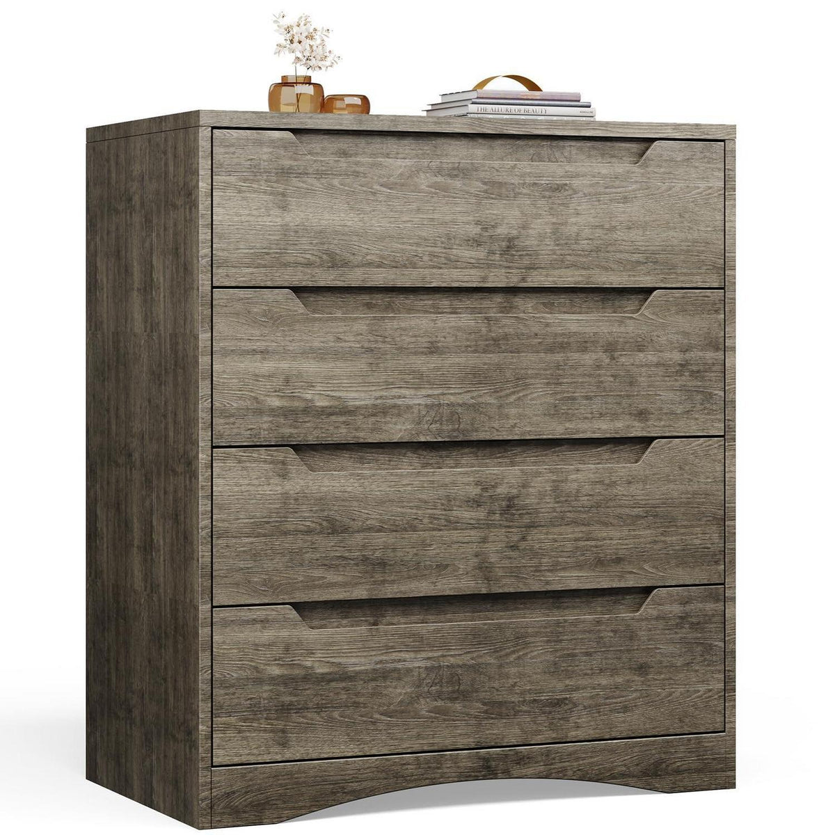 Weißes 4-Schubladen Sideboard | Schlafzimmer Kommode 71x41x82 cm