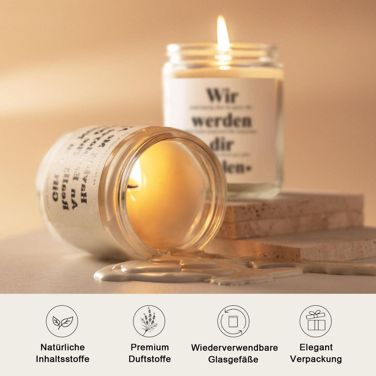 Duftkerze Abschiedsgeschenk Kollegin – Danke & Wir werden dich vermissen