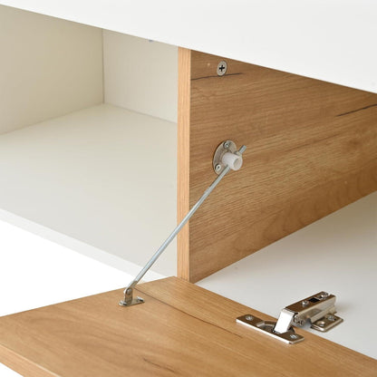 TV Lowboard 180cm Weiß & Natur | Modernes Wohnzimmer Möbel
