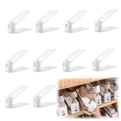 10x Einstellbarer Schuhstapler – Platzsparend & Rutschfest