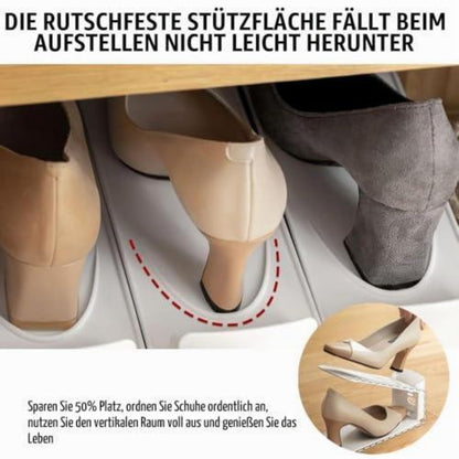 10x Einstellbarer Schuhstapler – Platzsparend & Rutschfest