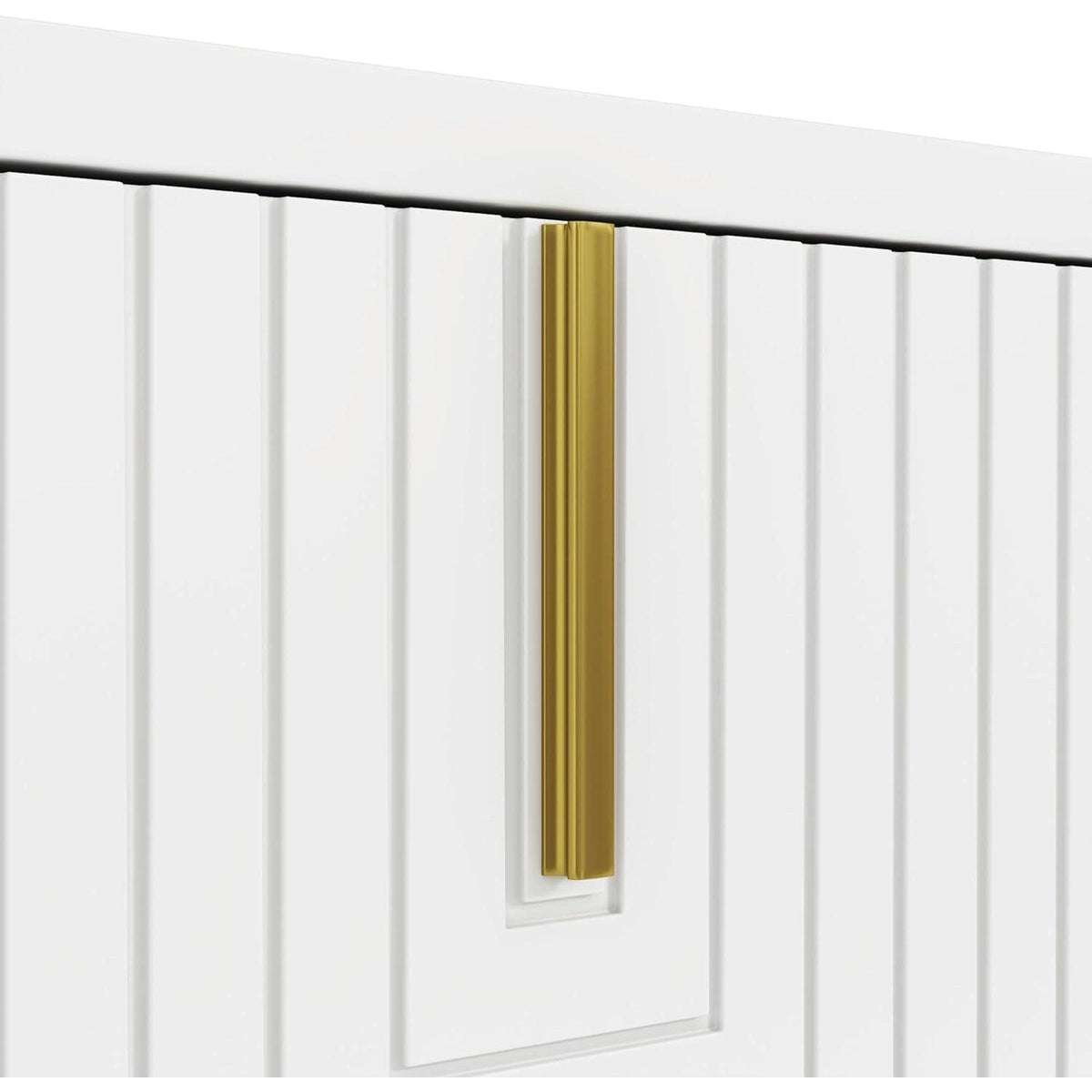 Moderner TV-Schrank Weiß mit goldenen Akzenten 160cm