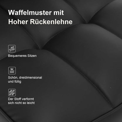 Esszimmerstühle Set 6x, Bequem & Modern Schwarz in Lederoptik