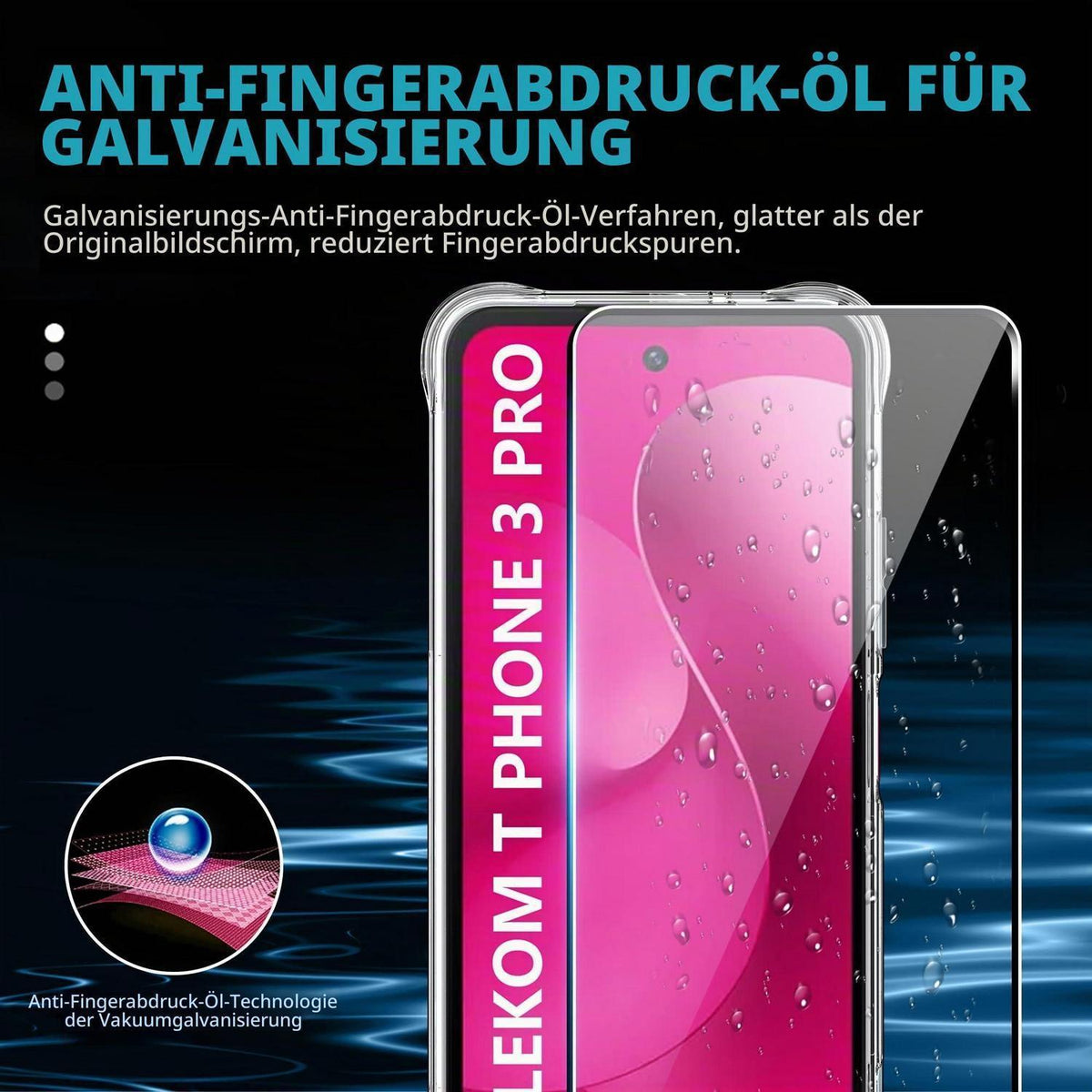 TPU Handyhülle für Telekom T Phone 3 Pro + Schutzfolie