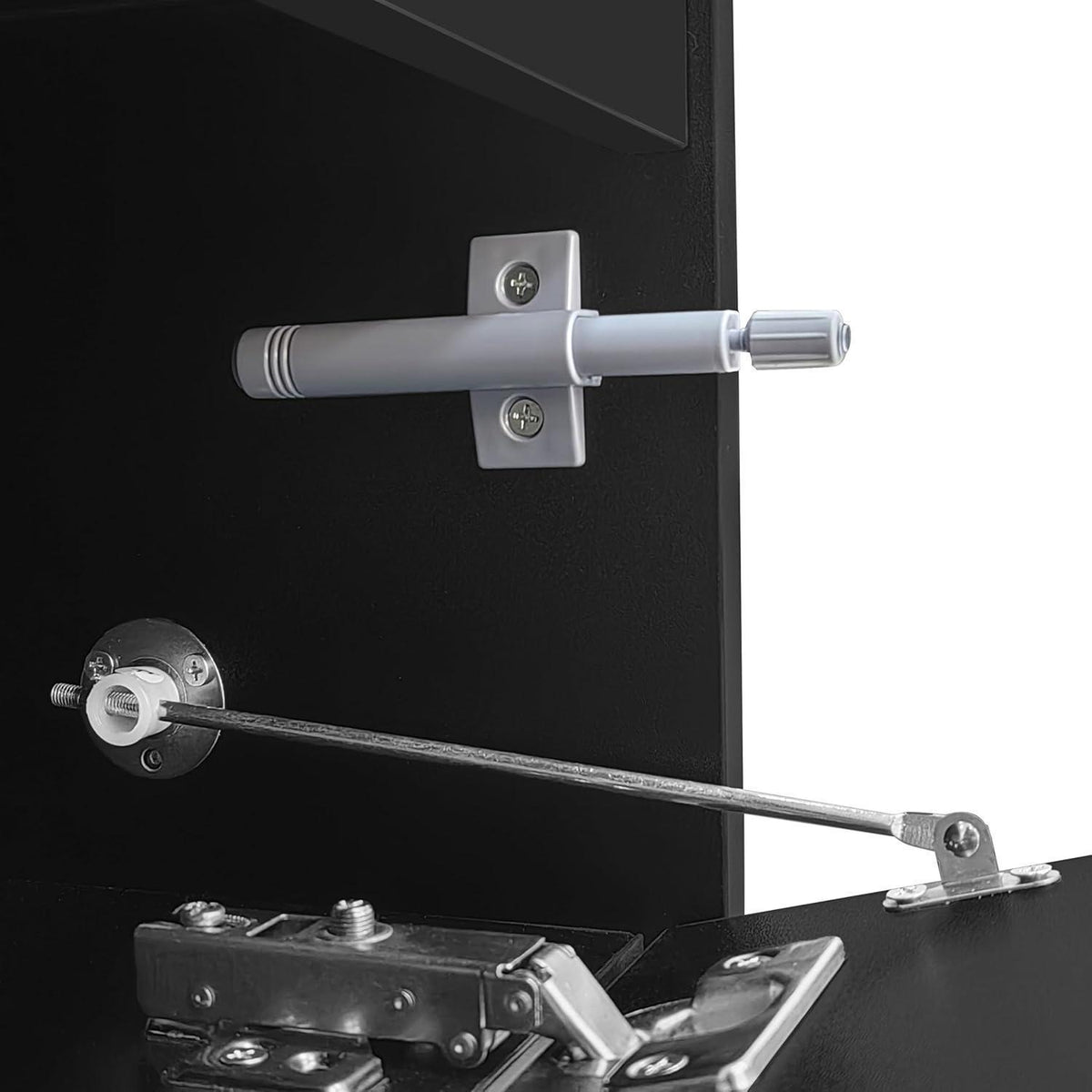 Schwarz TV Lowboard mit Schublade & Türen – 170x30x39cm