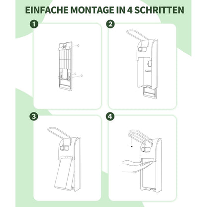 Aluminium Seifenspender Set (2x 1000ml) Wandmontage