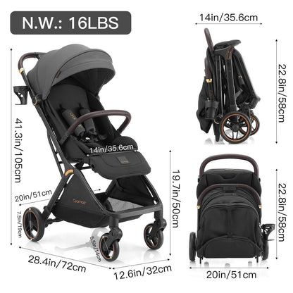 Faltbarer Kinderwagen – Reisebuggy mit Verstelllehne & UV-Schutz