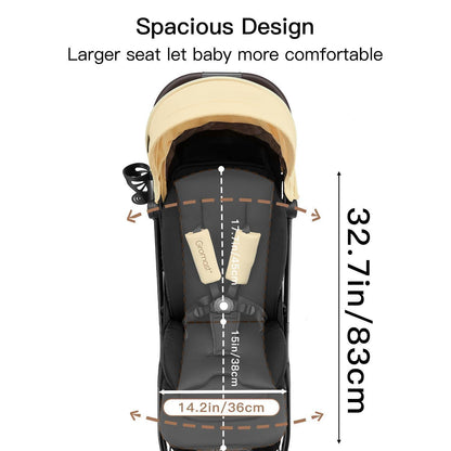 Faltbarer Baby-Kinderwagen – Reisebuggy mit Verstelllehne & UV-Schutz