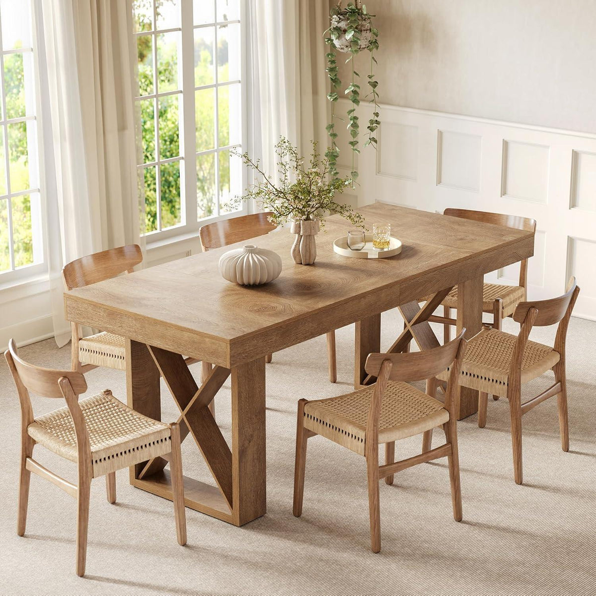 160 cm Esstisch Landhausstil – Platz für 4-6 Personen