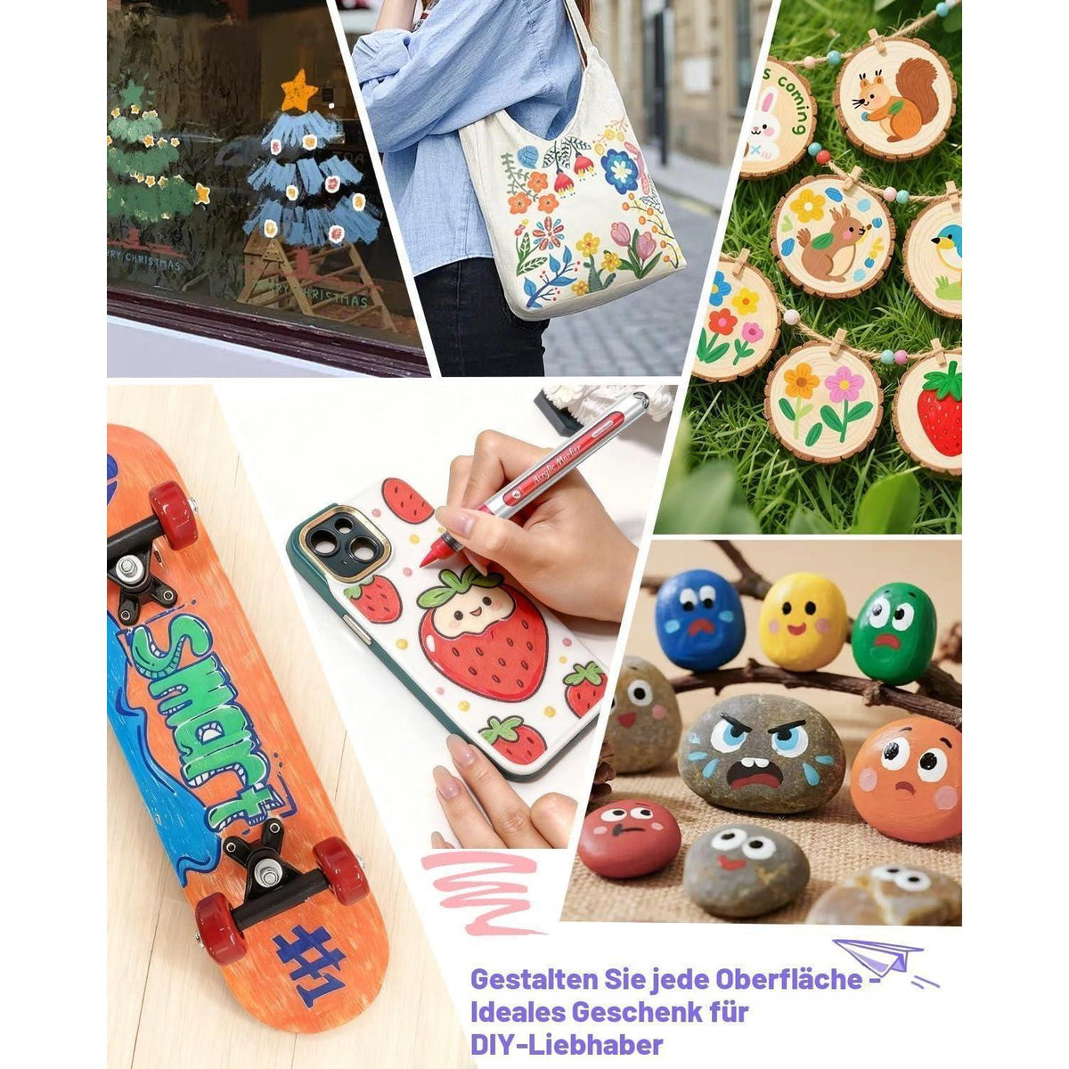 Acryl-Malmarkierer 72 Farben – Wasserfest & Vielseitig