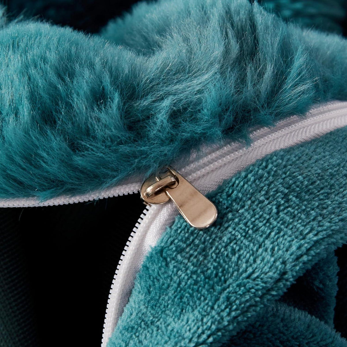 Plüsch Bettwäsche Set 220x240 Petrol - Winterwarm & Flauschig