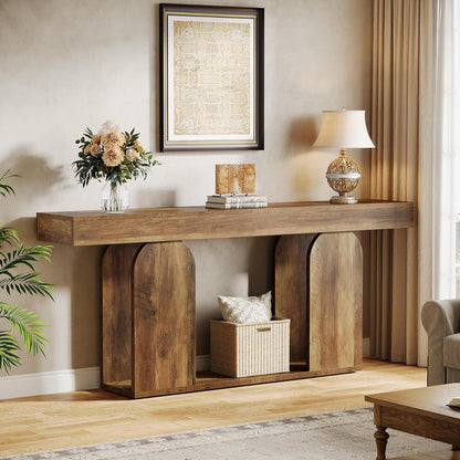 Langer Konsolentisch Holz – Rustikaler Wohnzimmertisch 160cm