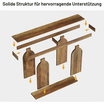 Langer Konsolentisch Holz – Rustikaler Wohnzimmertisch 160cm
