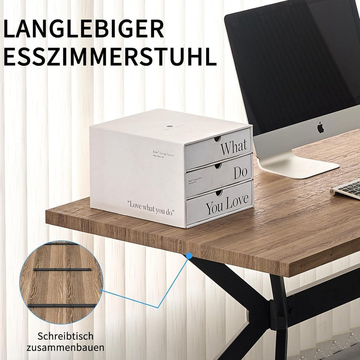 Essgruppen Set: Esstisch (140x80cm) mit 4 bequemen Stühlen