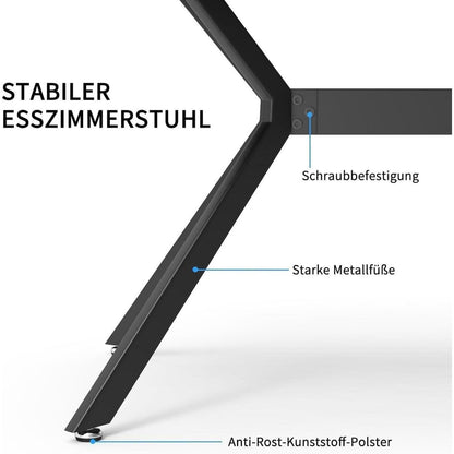 Essgruppen Set: Esstisch (140x80cm) mit 4 bequemen Stühlen