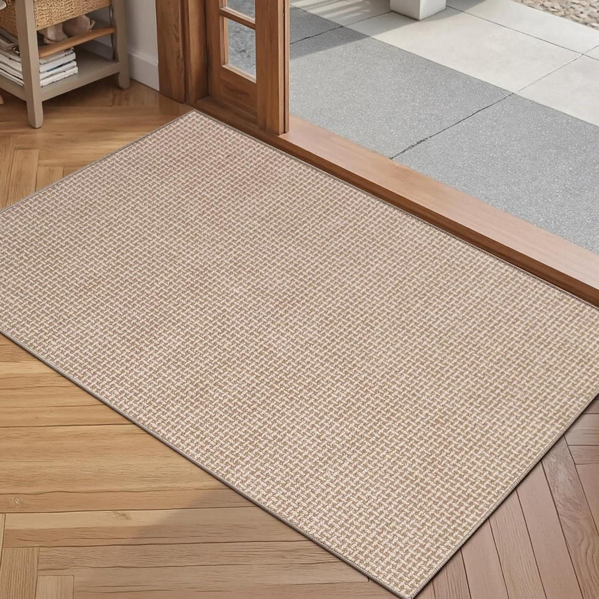 Innen Fußmatte 60x90 cm – Waschbar & Rutschfest in Beige