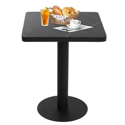 Mingone Esszimmertisch 60x60 Schwarz Marmoroptik