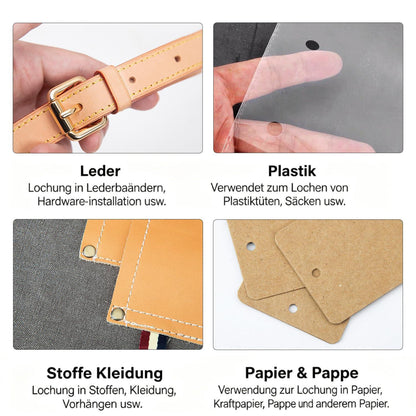 Leder Lochstanzer Set 15-teilig – 0,5-15mm für Lederarbeiten