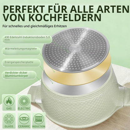 6,6L Antihaft-Suppentopf aus Aluminium mit Deckel & Induktion