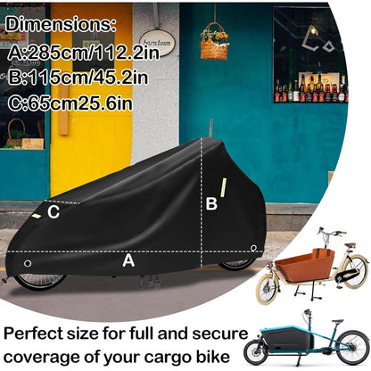 Lastenrad Abdeckung 285x65x115cm – Wasserdicht & Robust
